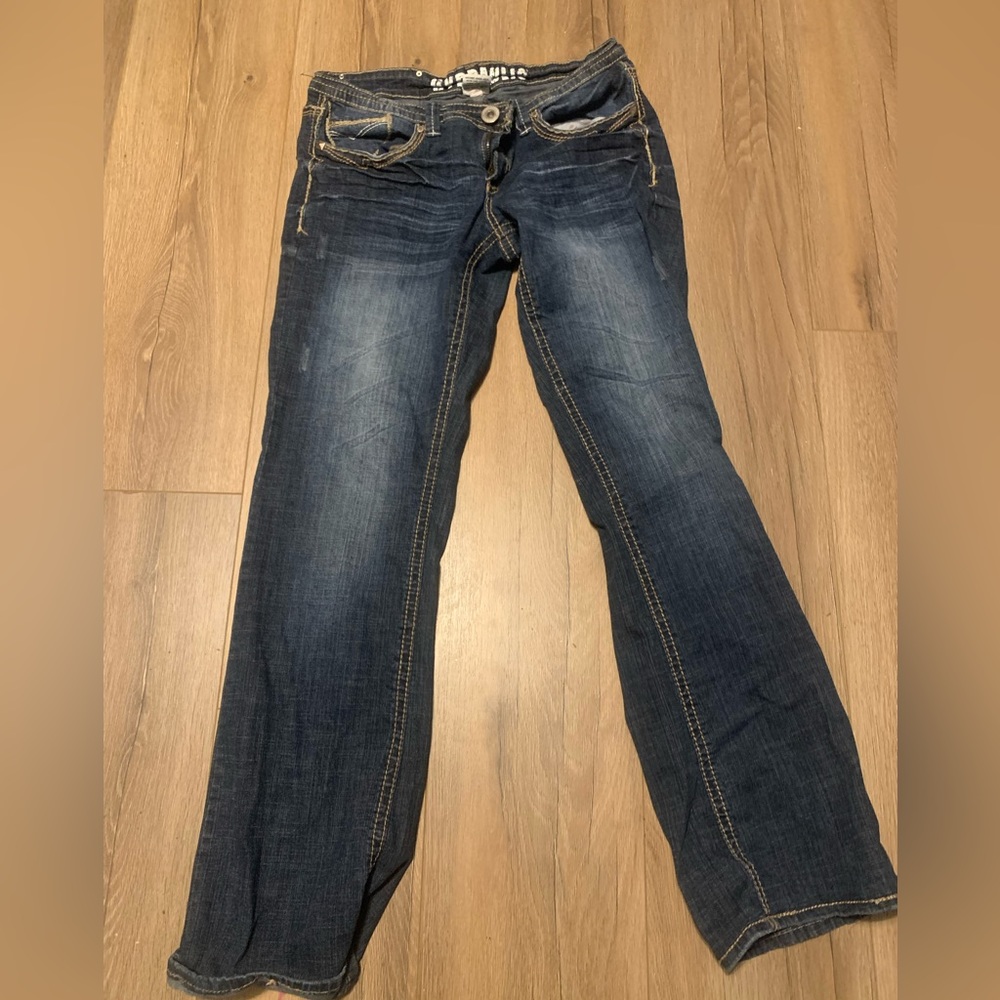 Low rise flare jeans